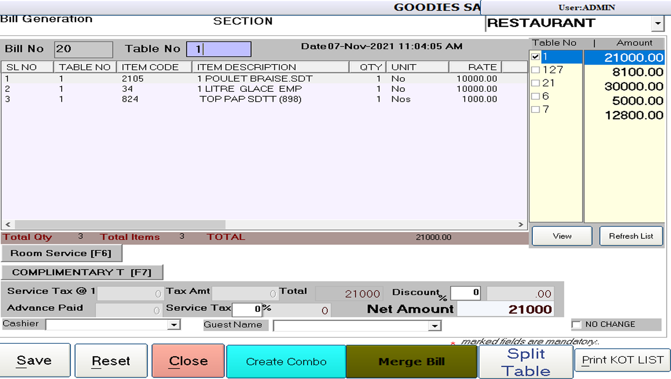 Weltraum POS Keyboard Based Billing